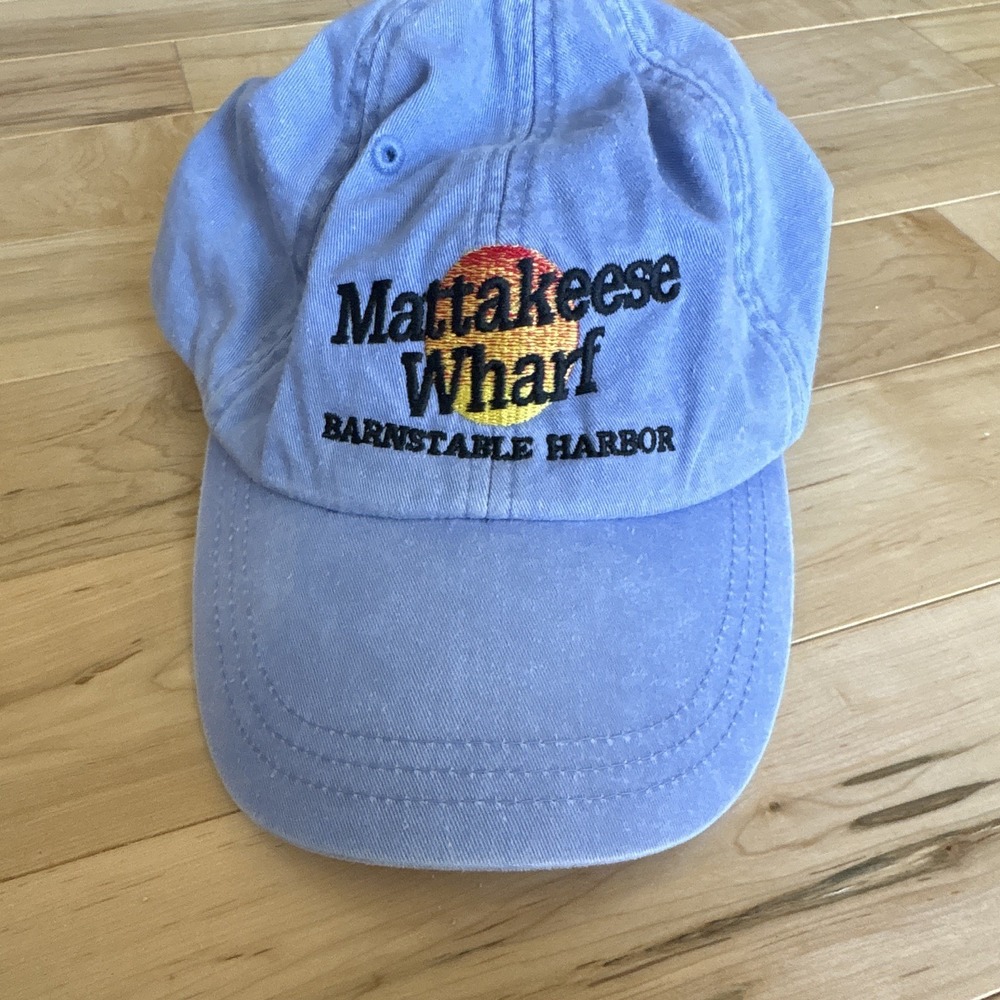 Adams Blue Adjustable Baseball Cap Cape Cod Theme Men's One Size Solid